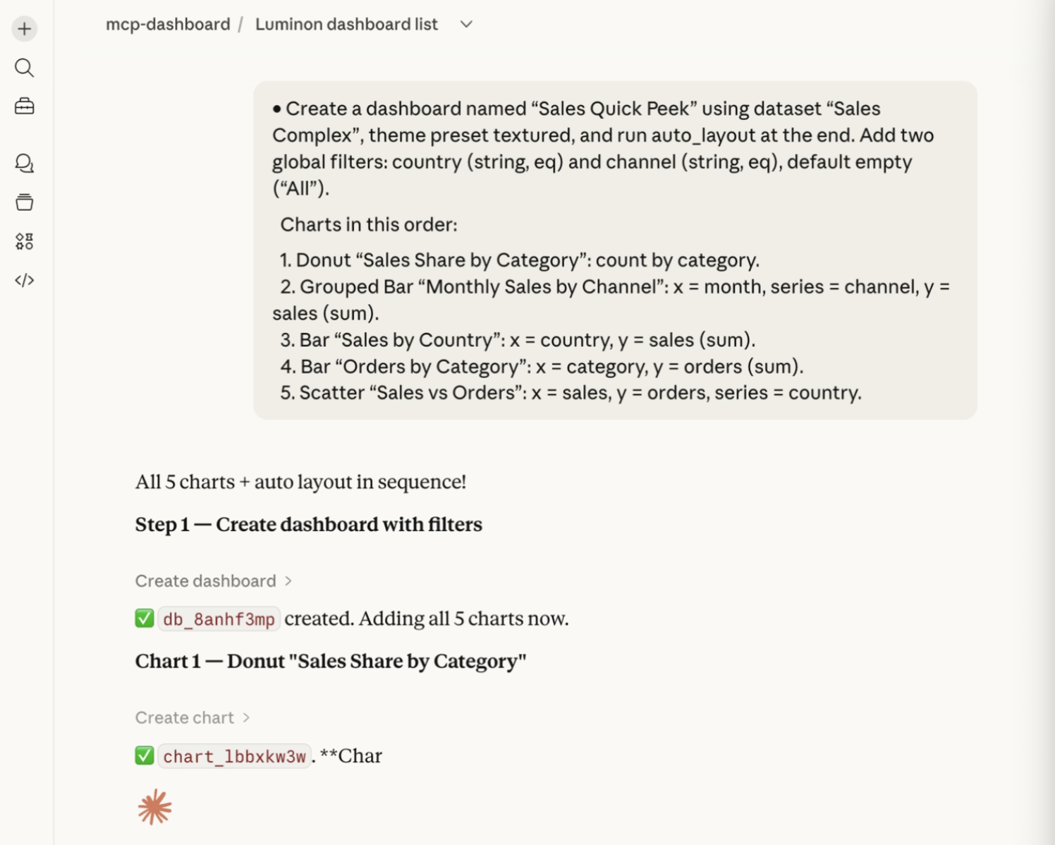 Luminon Claude screenshot